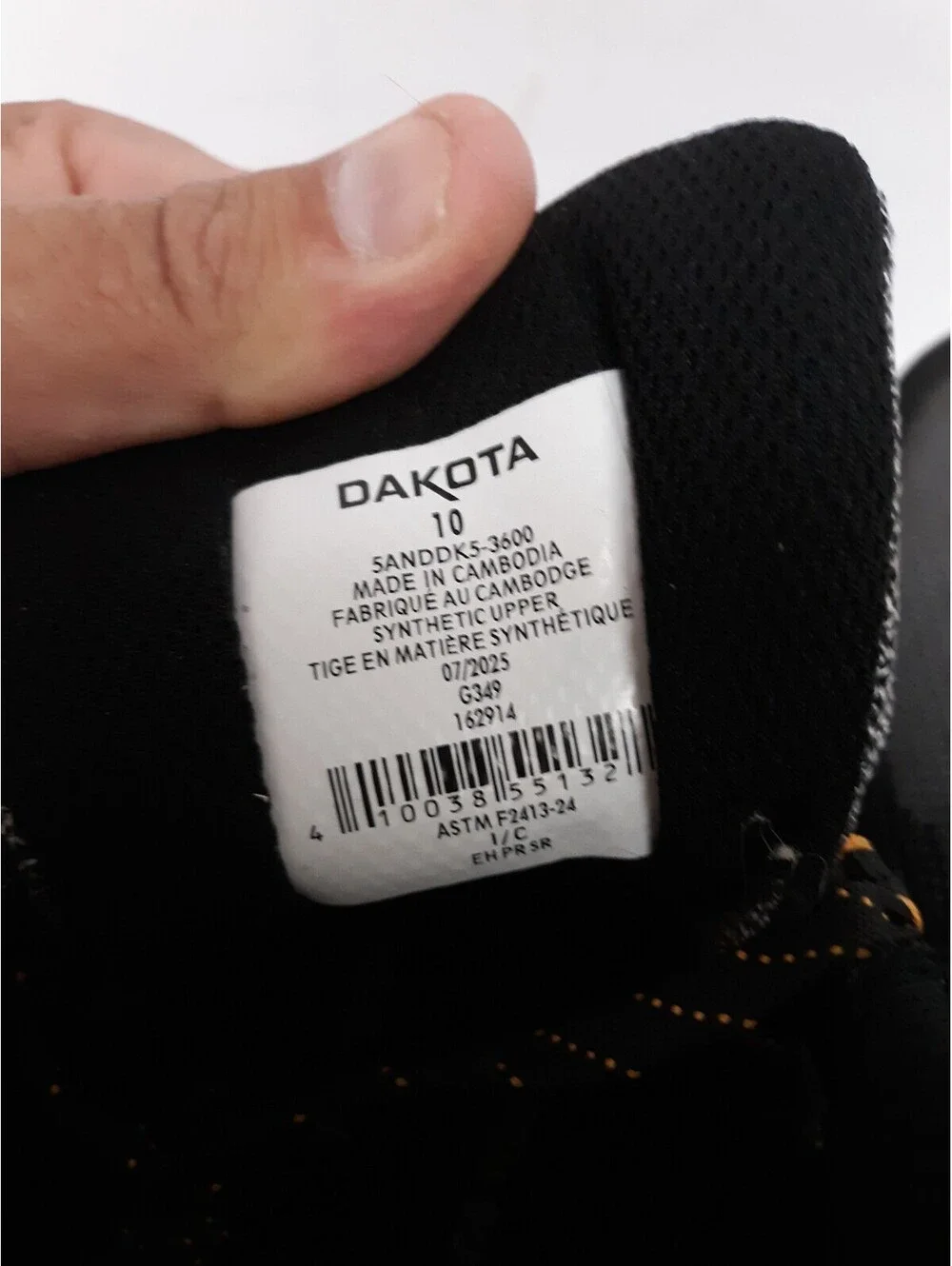 Dakota WorkPro 3600 Men Safety Shoes Size 10M Steel Toe Work Shoes Athletic